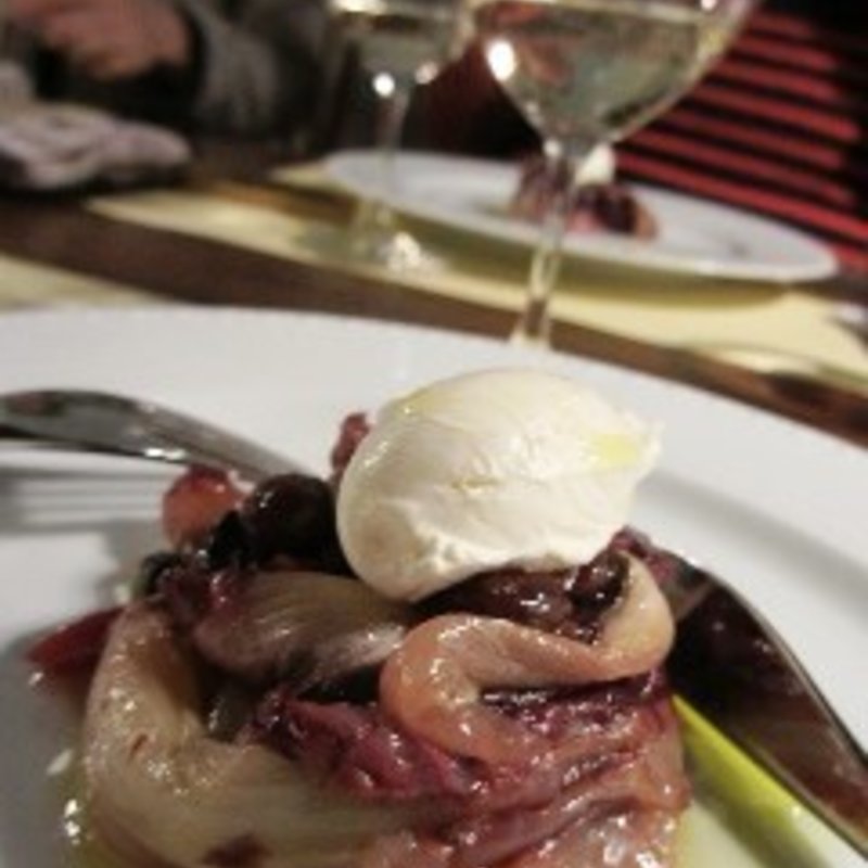 ラディッキオのマリネとマスカルポーネ(ヴィッラ マニョーリア)