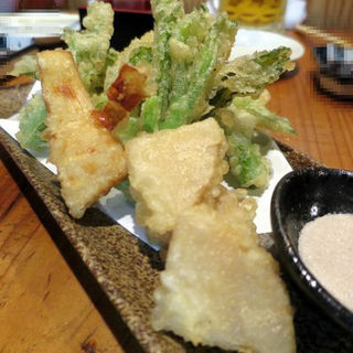 つぼみ菜と筍の天ぷら(うちのおかん時々おとん)