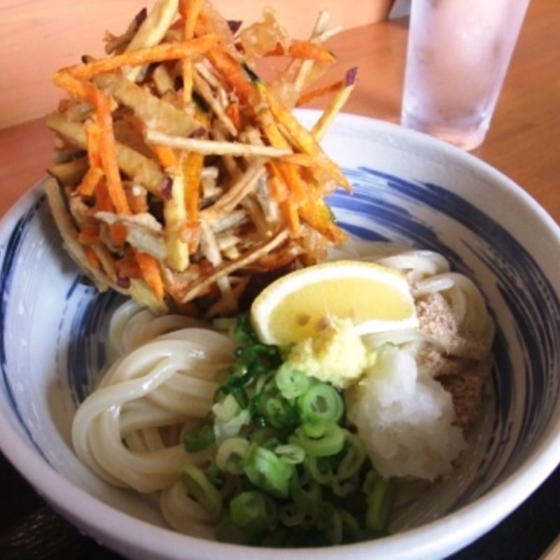 かきあげ天ぶっかけうどん(うつ輪)