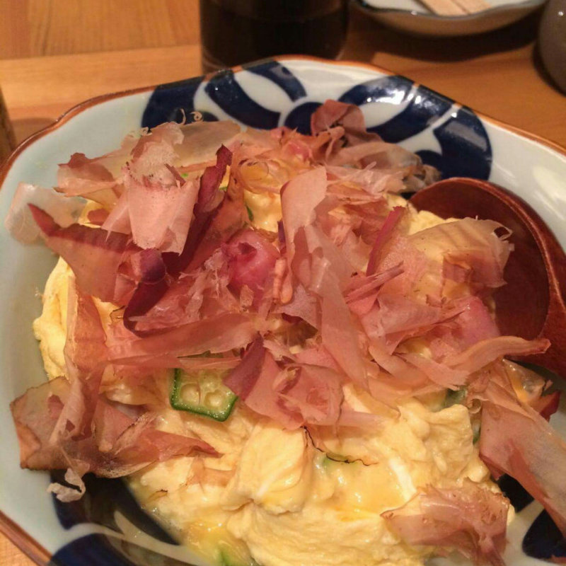 スパムとオクラの和風半熟卵(ウトガリア)