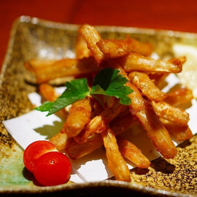 ゴボウの唐揚げ(うまこだ)
