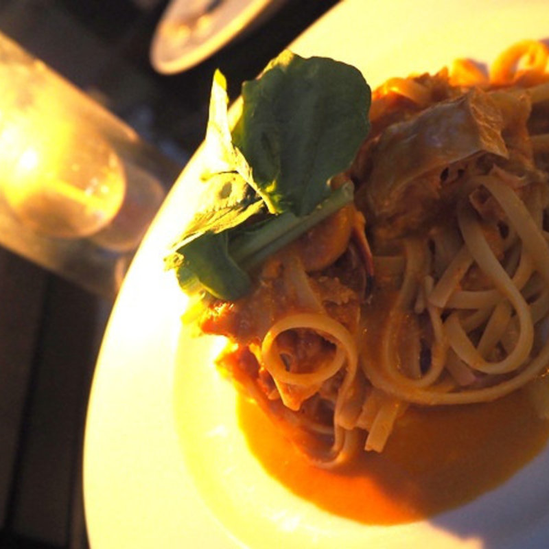 渡り蟹のトマトクリームリングイネ(ESCRIBA)