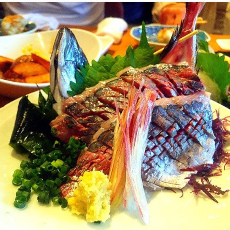 朝獲れアジ造り(えぼし本店)