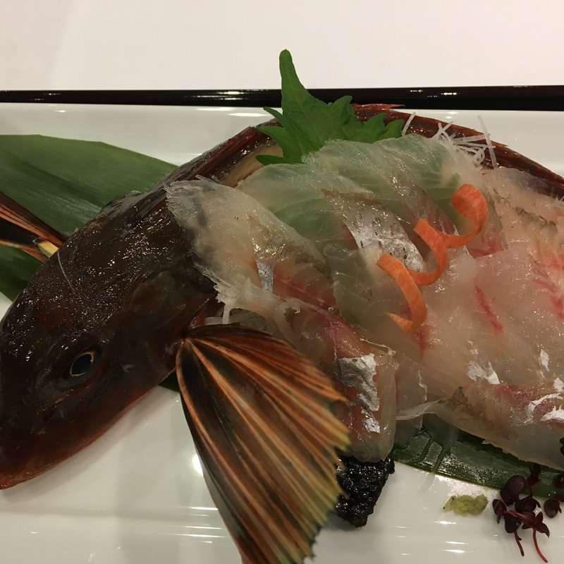 ほうぼうの活き造り(さがん)