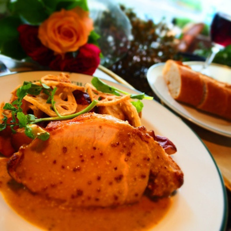 豚肉のロティ　マスタードソース(AUX BACCHANALES TAKANAWA（オーバカナル 高輪）)