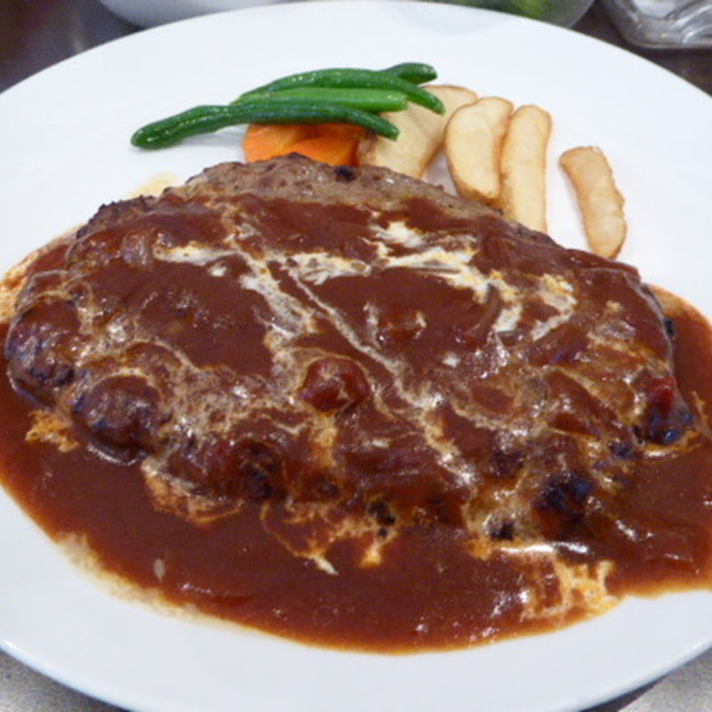 国産牛ハンバーグジャンボサイズ300g(おきらく食堂ガーデン)