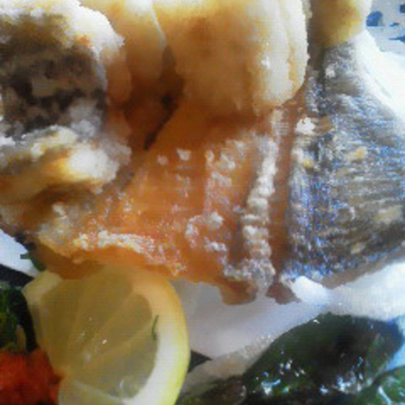 カレイの唐揚げ　　(おけしょう鮮魚の海中苑 本店)