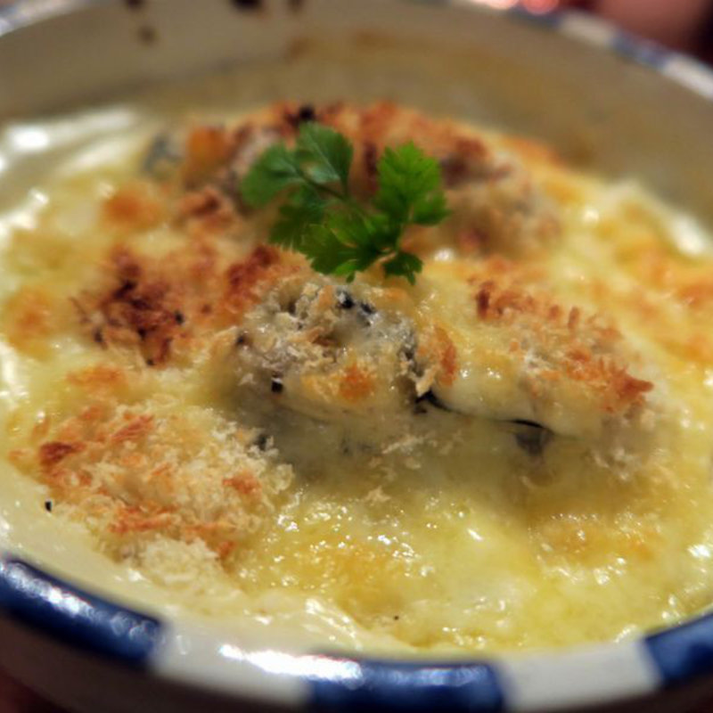 大粒宮島産カキと岩津ネギのグラタン(odaidoko Blue Cat（おだいどこ ブルーキャット）)