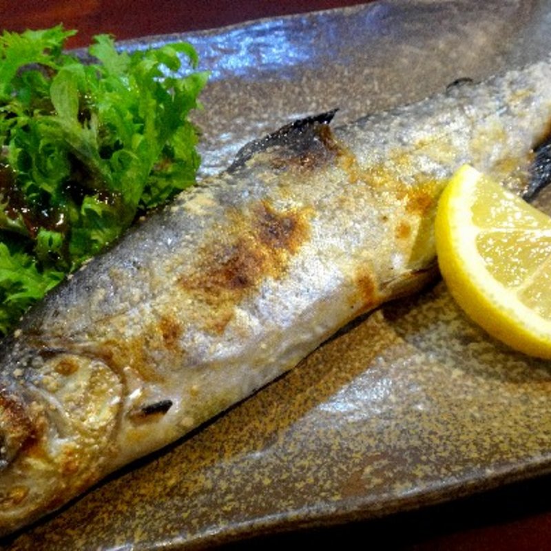 ニジマスの塩焼(静岡)(おだい処近次)