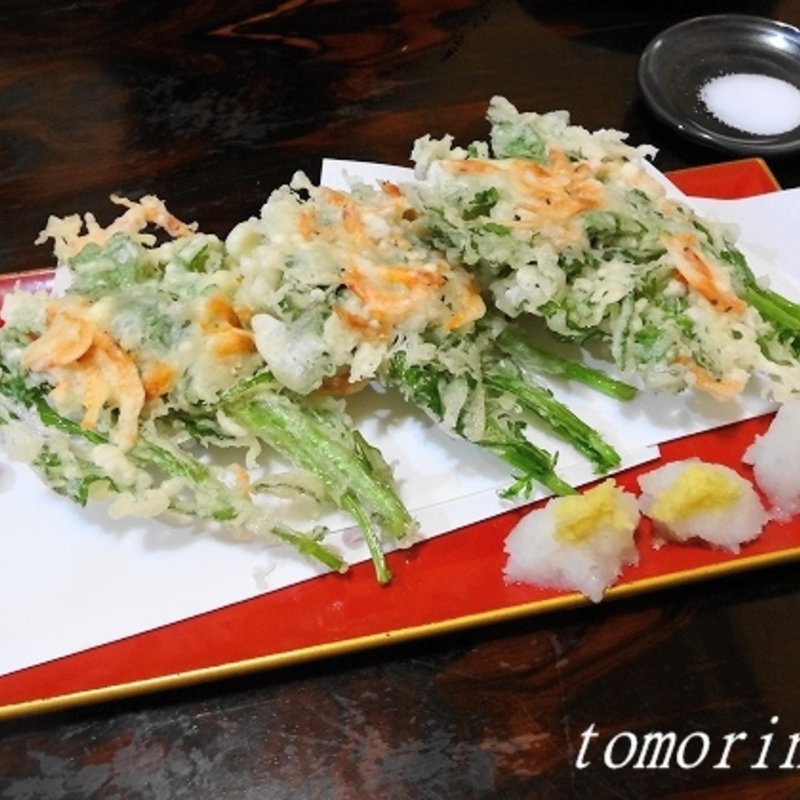 春菊と桜海老のかき揚(おだい処近次)