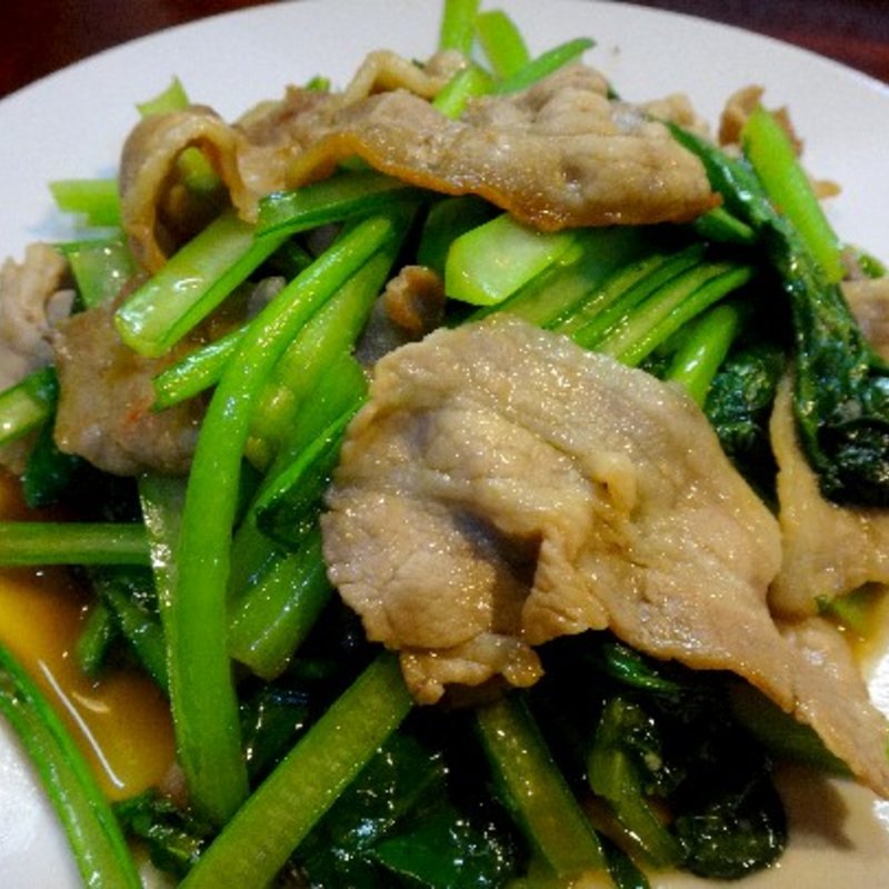 豚肉と小松菜の炒めもの(おだい処近次)