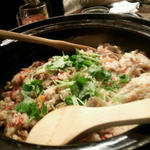 ホタテと根菜の炊き込みご飯