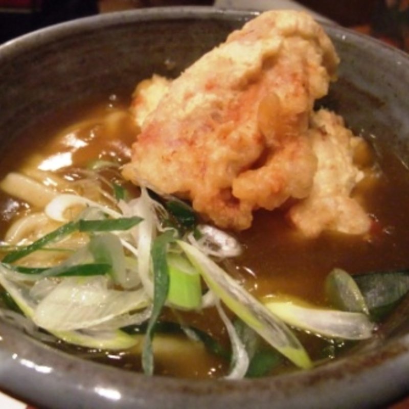 鶏天カレーうどん(おにかま)