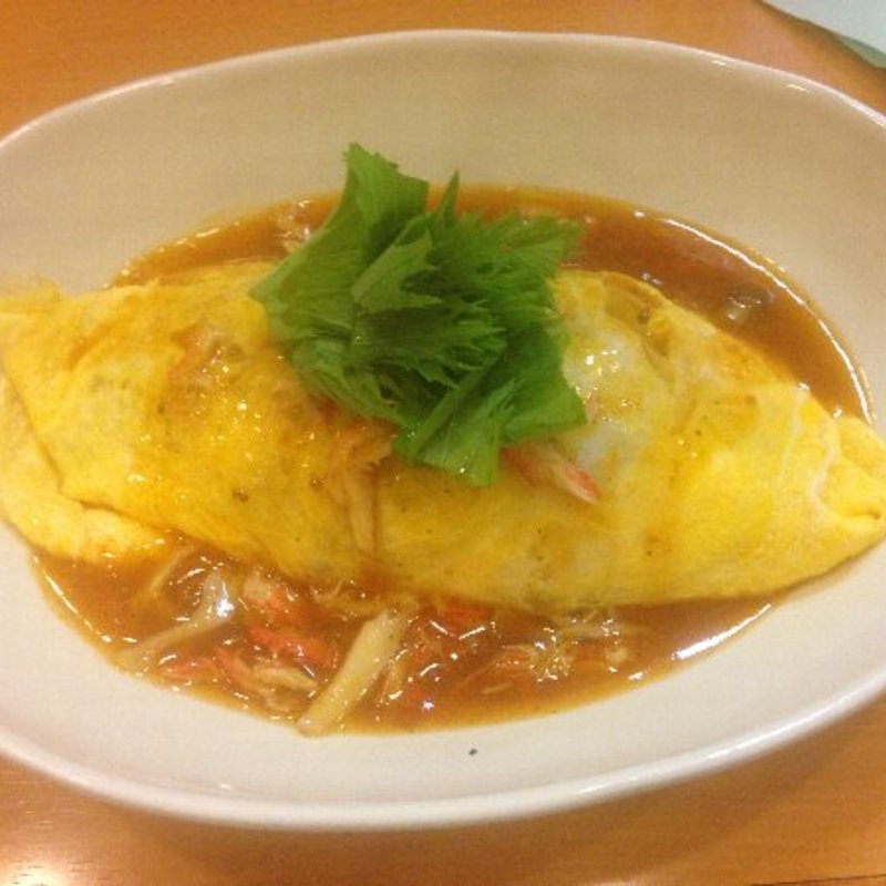 蟹あんかけオムライス(オムヒコ （OMUHICO）)