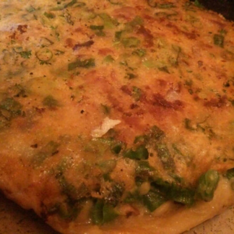 スジ肉ねぎ焼き(お好み焼　えのき)