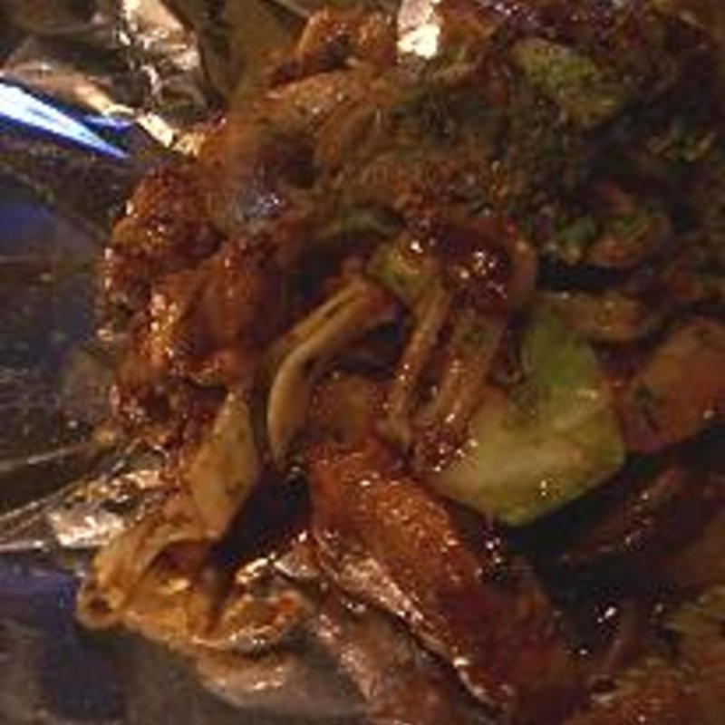 ホルモン炒め(お好み焼 てぼ)