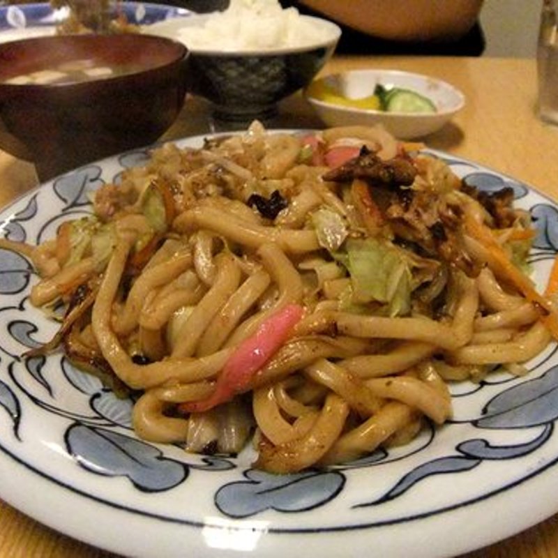 焼うどん定食(お好み焼まつい )