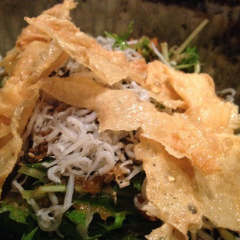 湯葉と水菜としらすのサラダ(かい眞 （かいしん）)