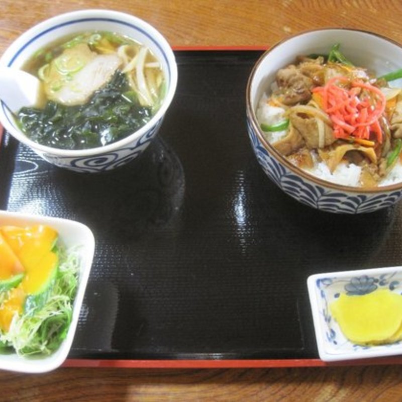 ホルモン丼セット(かがの亭 )