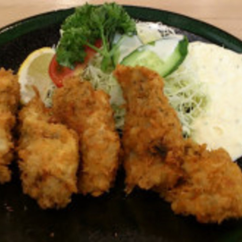 かきフライ定食(かき小屋 銀座の蛍)