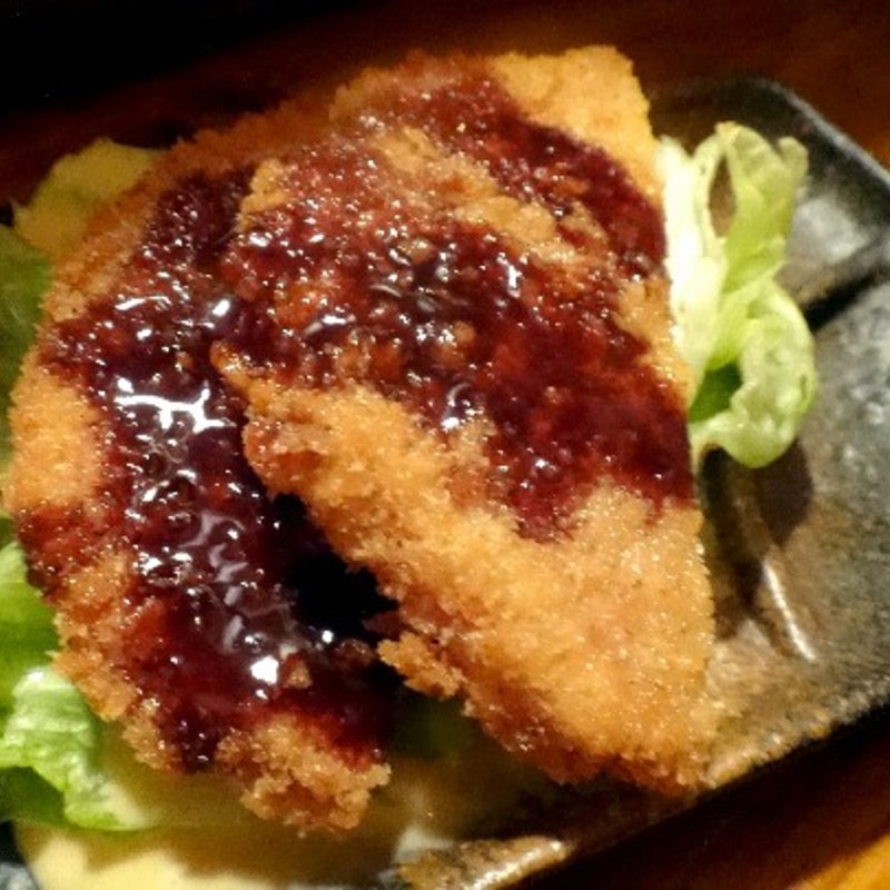 人気のハムカツ(かくれ家)