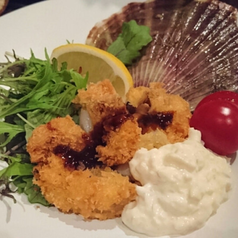 活ほたて刺し(活食·隠れ酒蔵かけはし 総本店)