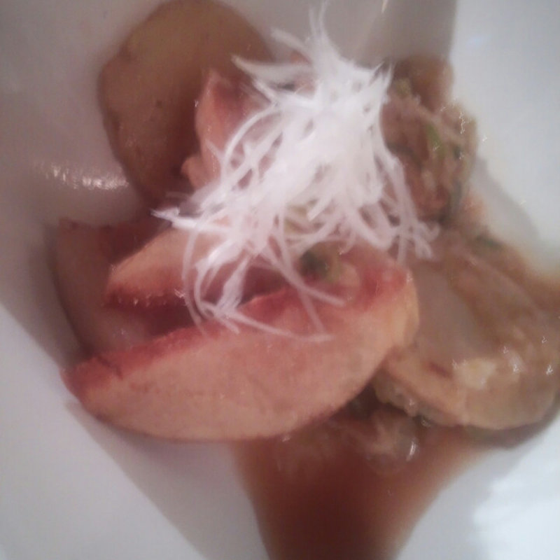 新じゃがと豚バラのねぎ胡椒和え(かこも 神戸住吉店)