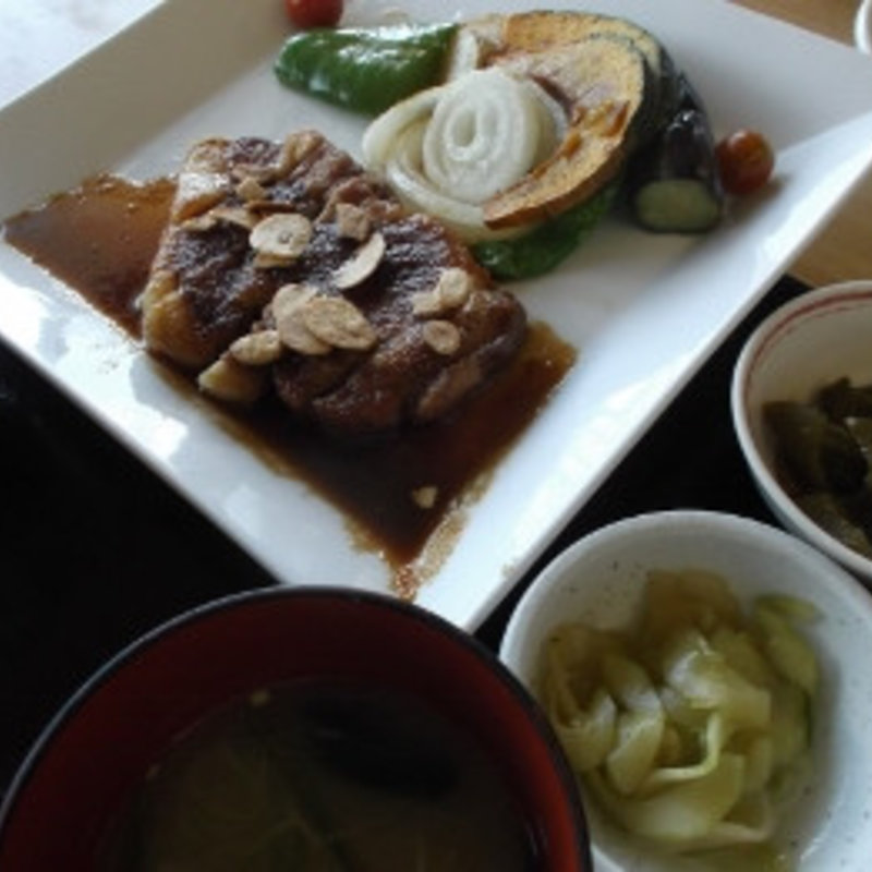 上州豚のステーキ定食(かざ車 )