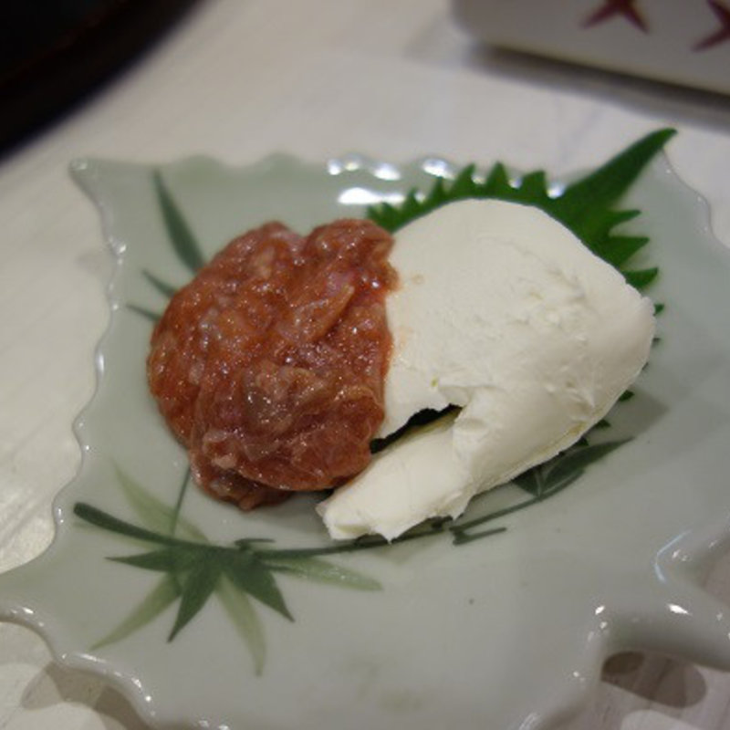 鯛酒盗クリームチーズ添え(かず総)