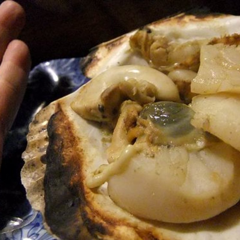 天然ホタテ貝焼(かにや （鮮魚・かに・貝の居酒屋　かにや）)