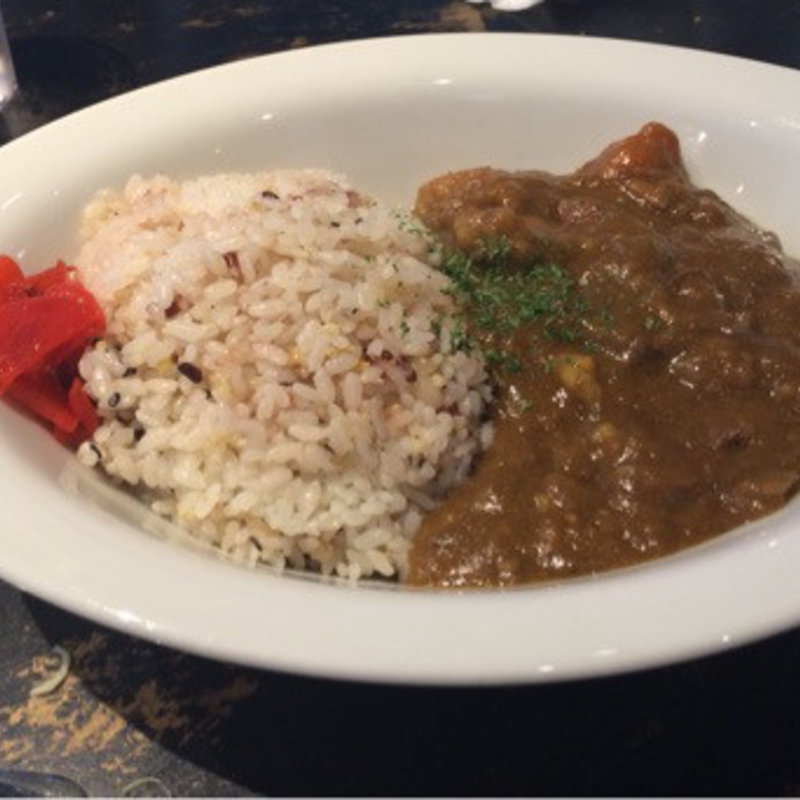 牛スジカレー(コラボカフェ Cafe ASAN パンケーキ御徒町)