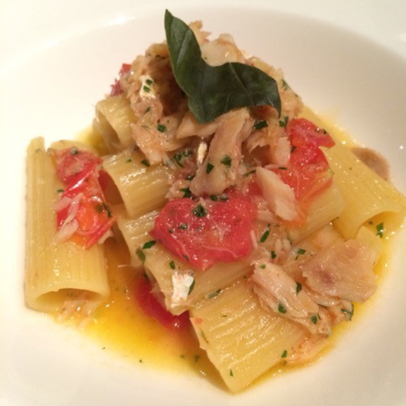 バッカラとポモドリーニのリガトーニ(カフェ カリフォルニア )