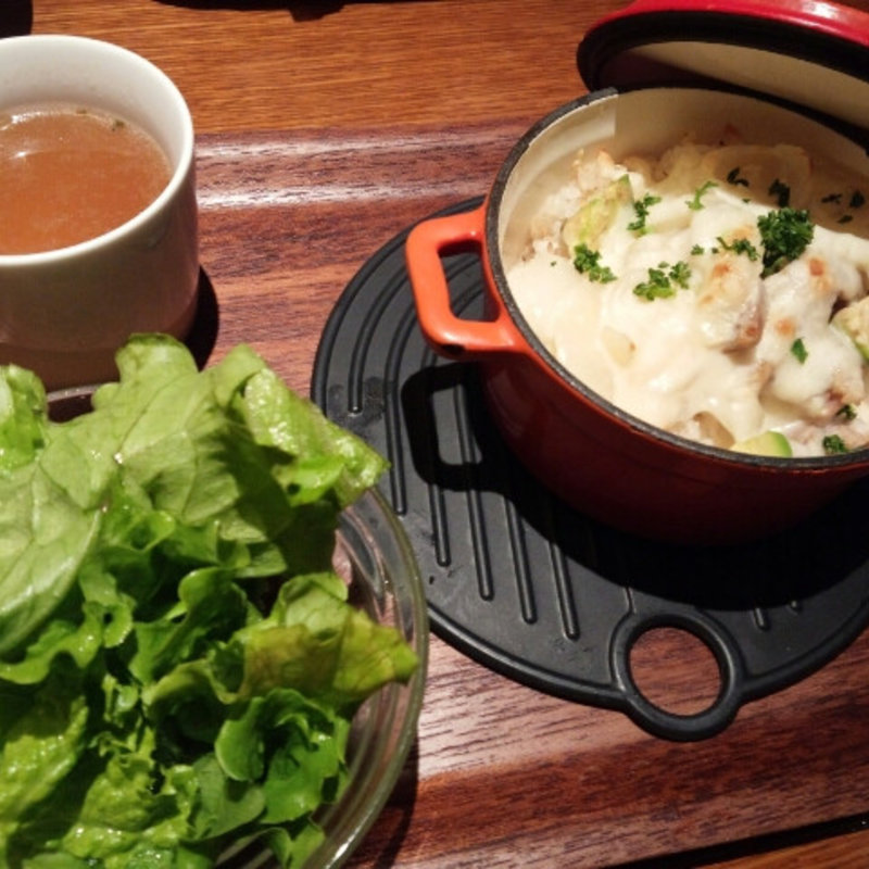 アボガドとチキンのドリアのランチセット(カフェアドレス 池袋パルコ店)