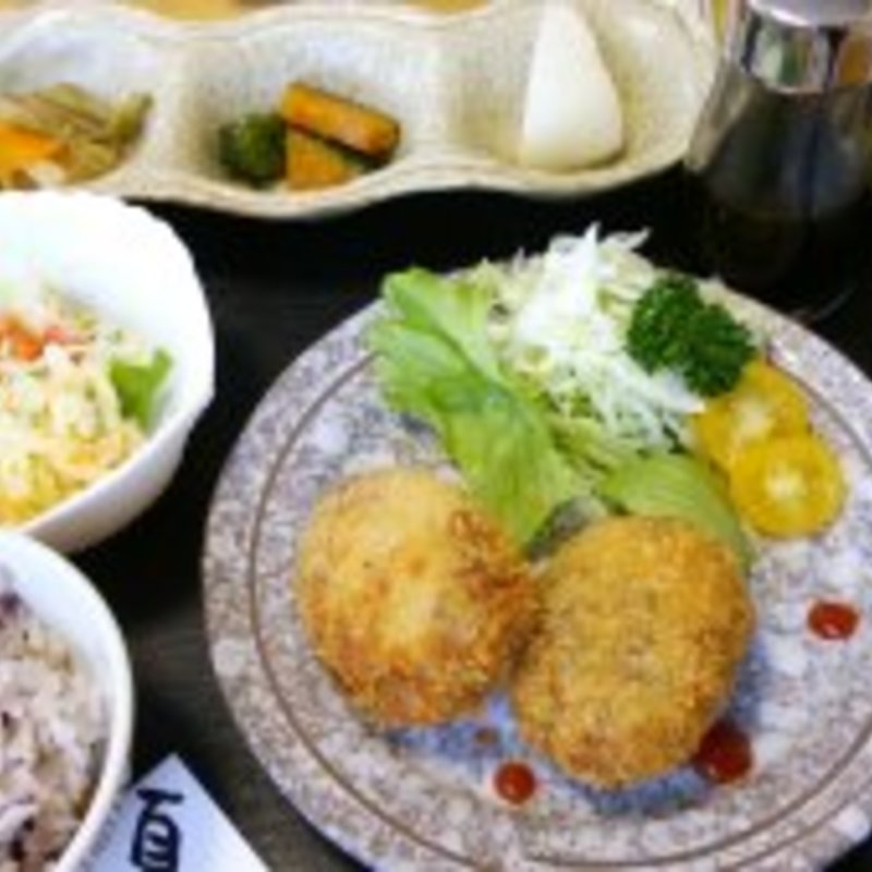 手作りコロッケランチ(かふぇぎゃらりー　くれよん村 )