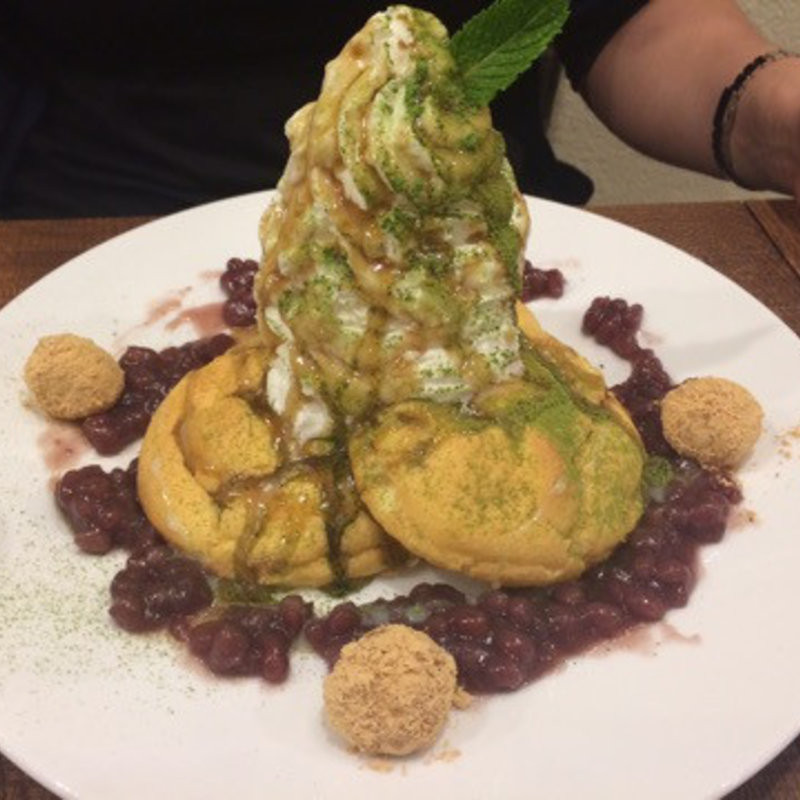 きなこ白玉の和風パンケーキ(カフェブルー マルヤマクラス店 （Cafe Blue）)