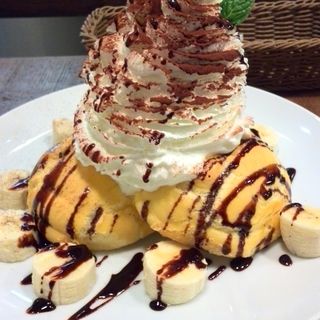 チョコバナナパンケーキ(カフェブルー マルヤマクラス店 （Cafe Blue）)