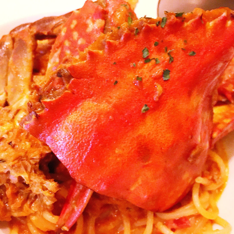 渡り蟹のトマトクリームパスタ(赤坂見附バール・デルソーレ （BAR DEL SOLE）)