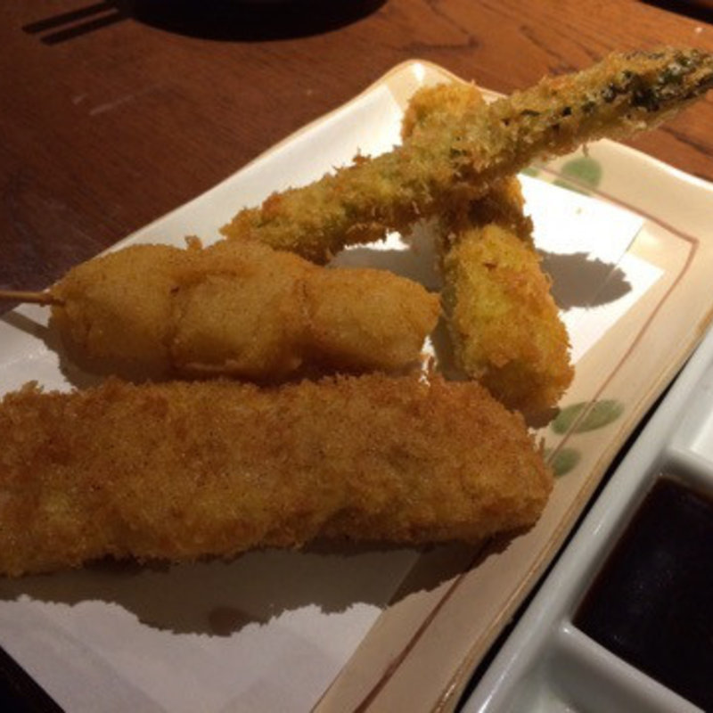 アスパラ・ほたて・ぶたの串揚げ(くし家本舗 （くしや ほんぽ）)