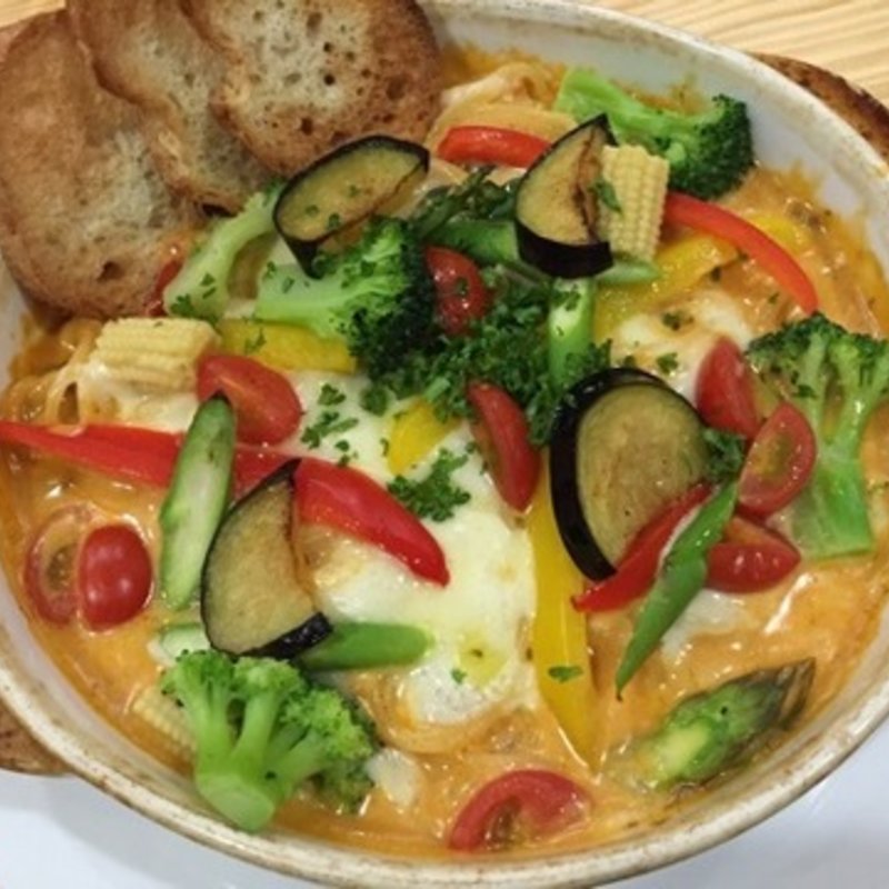 野菜いっぱいのパスタグラタン　クリーミーミートクリーム(クチナーレ （Cucinare）)