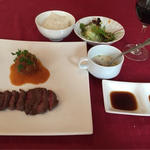 神戸牛ランプ肉のランチ