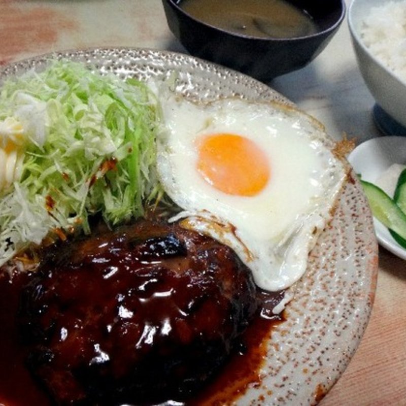ハンバーグ定食(グリル来来)