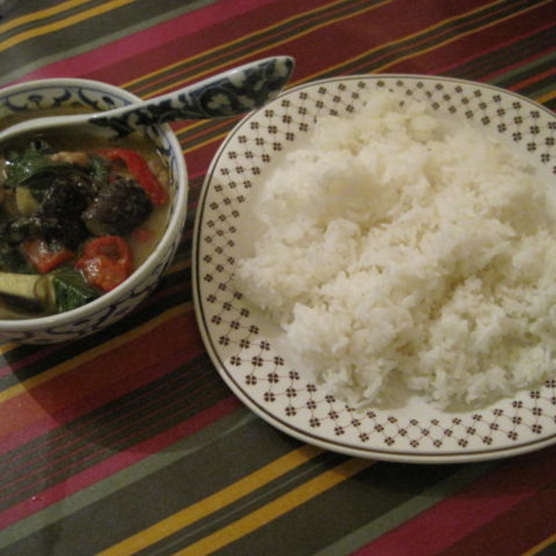 ゲーン　キアオ　ワーン　（グリーンカレー　ナス）(クルアタイ)