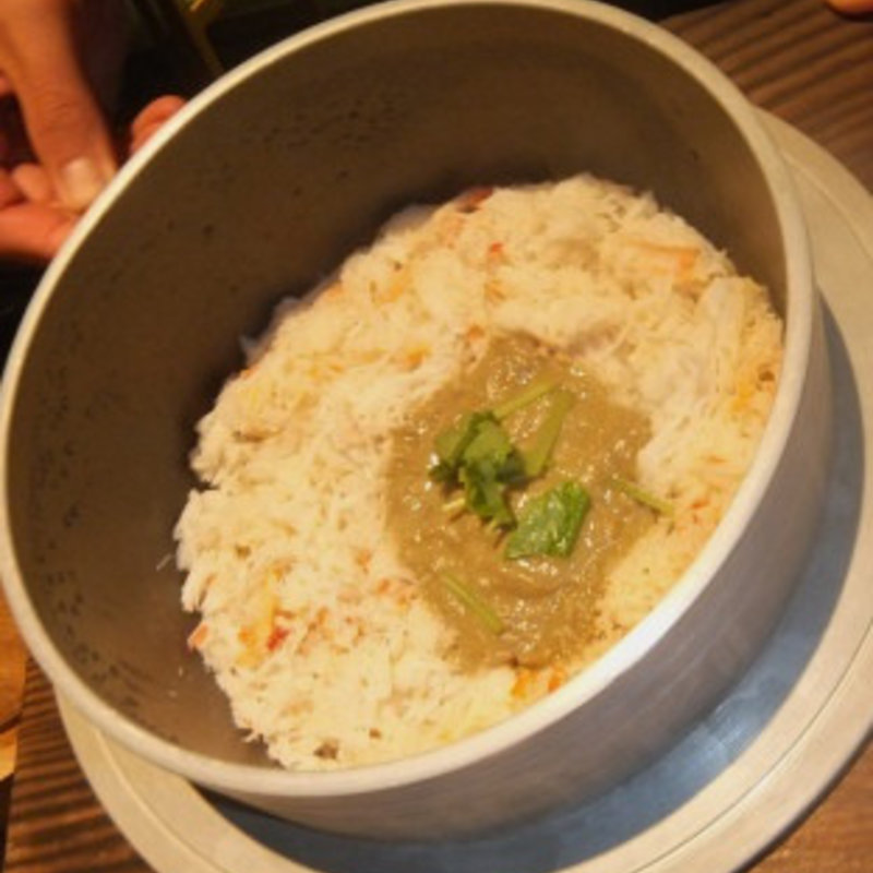 ずわい蟹と蟹みその釜(居酒屋こころ)