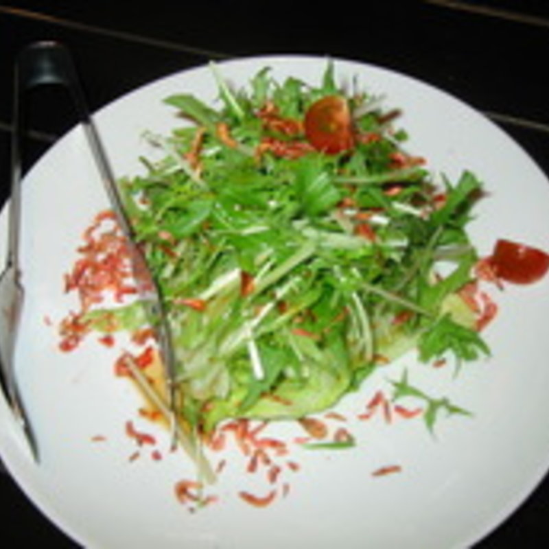 水菜と桜海老とレタスのカリカリサラダ(こてつ)