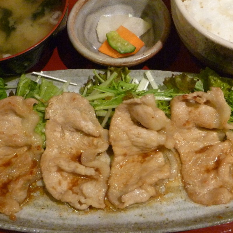 豚のしょうゆ麹しょうが焼き定食(麹料理 ごはん)