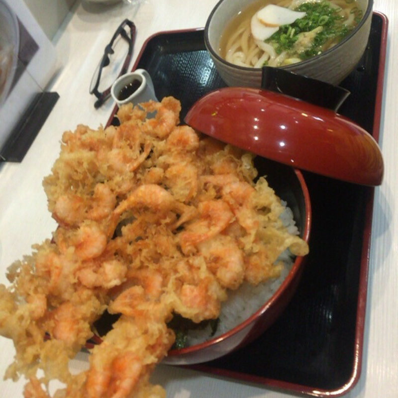 姫あまエビ天丼セット(さぬきうどん誠屋)