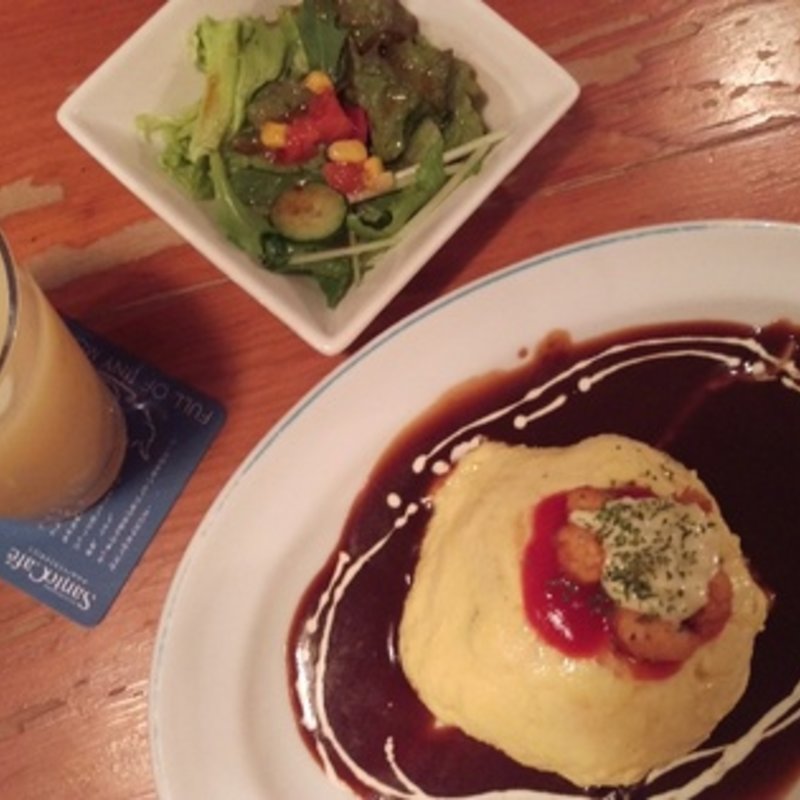 オムライスセット(サンタカフェ)