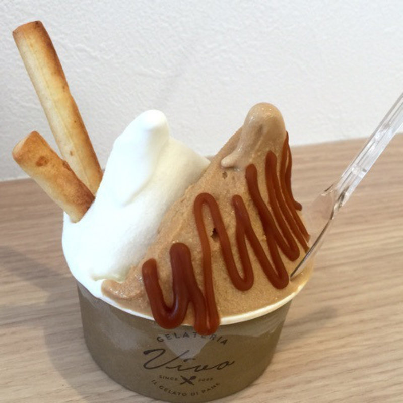 ダブル(ジャージーミルクキャラメル)(ジェラテリア ヴィヴォ （GELATERIA Vivo）)