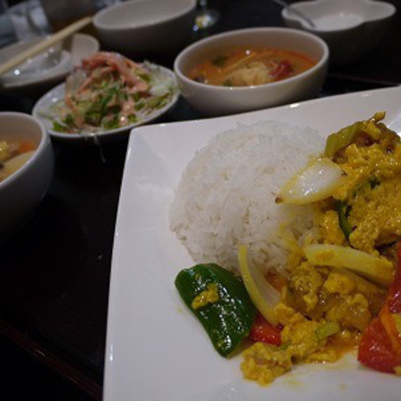 蟹のカレー炒めランチセット(JASMINE THAI 西武池袋店)