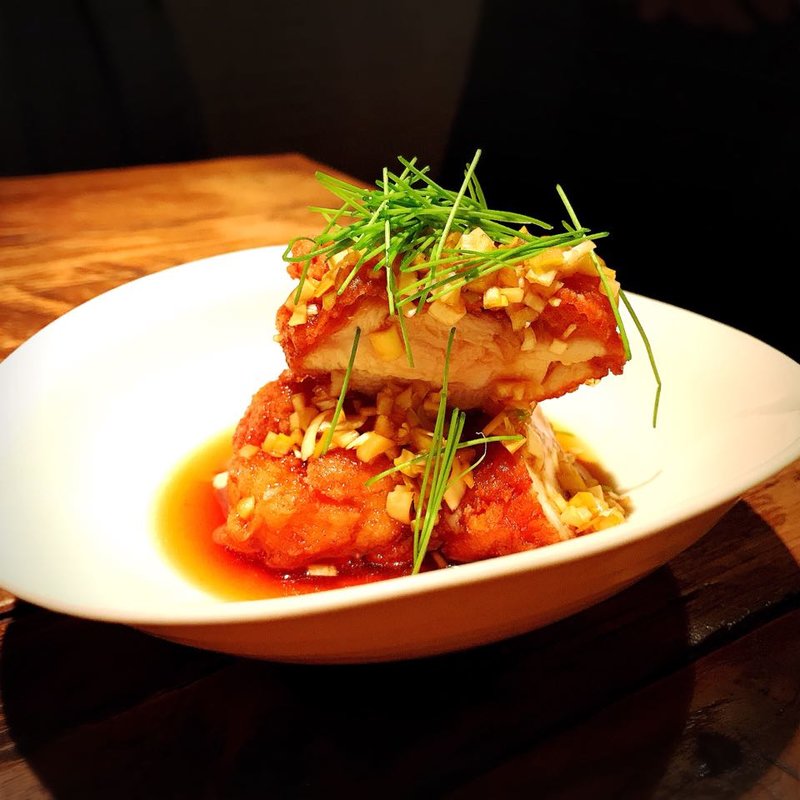 霧島とりもも肉唐揚げネギソース(夕月)